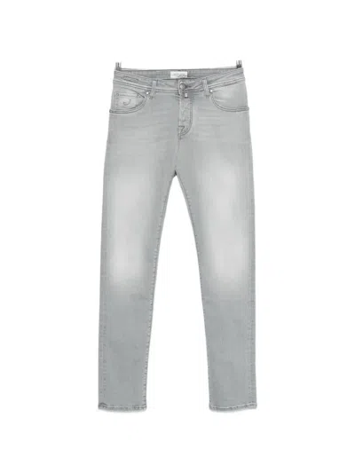 Jacob Cohen Nick Slim Five-pocket Jeans In Gray