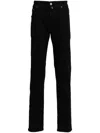 Jacob Cohen Mid-waist Stretch Denim Nick Jeans With Ponyskin Logo Patch In Black