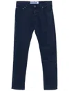 Jacob Cohen Navy Blue Denim Jeans With Classic Five-pocket Design In Black