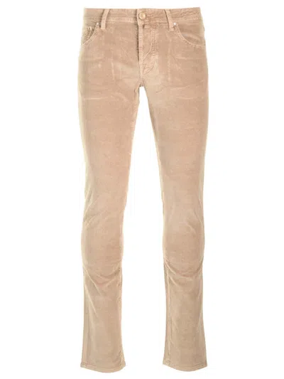 Jacob Cohen Nick Slim Trousers In Yellow