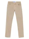 Jacob Cohen Sand Beige Stretch Trousers In Neutrals