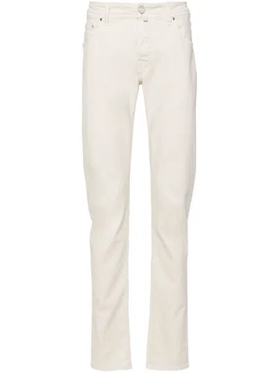 Jacob Cohen Regular-fit Straight-leg Trousers In Beige