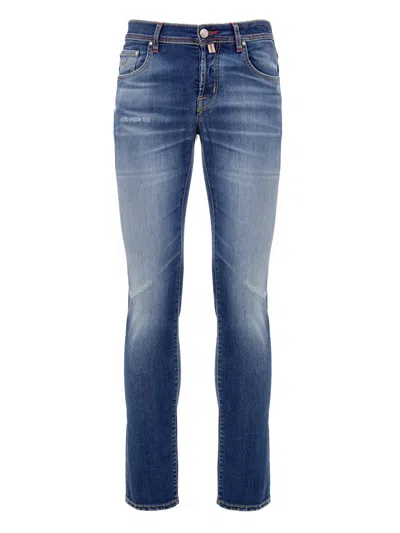 Jacob Cohen Nick Super Slim Fit Denim Delave  In Blue