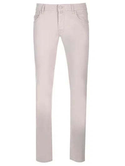 Jacob Cohen Nick Trousers Beige In Pink