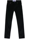 Jacob Cohen Gold-embroidered Bard Jeans In Blue
