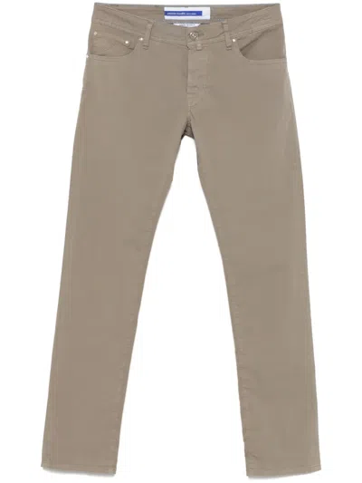 Jacob Cohen Nick Trousers In Brown