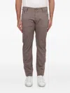 Jacob Cohen Nick Slim-cut Trousers In Brown