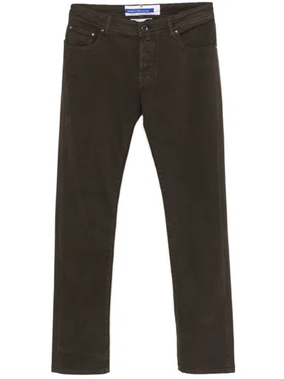 Jacob Cohen Nick Trousers In Brown