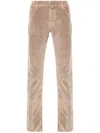Jacob Cohen Logo-embroidered Corduroy Trousers In Neutrals