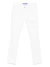 Jacob Cohen Slim Fit Gabardine Cotton Trousers In White
