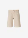 Jacob Cohen Nicolas Cotton Bermuda Shorts In Neutral