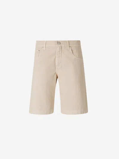 Jacob Cohen Nicolas Cotton Bermuda Shorts In Neutral