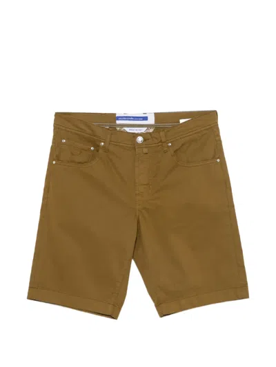 Jacob Cohen Nicolas Logo-patch Chino Shorts In Brown