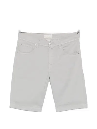 Jacob Cohen Nicolas Logo-patch Pocket Shorts In Gray