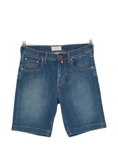 Jacob Cohen Nicolas Logo-patch Shorts In Blue