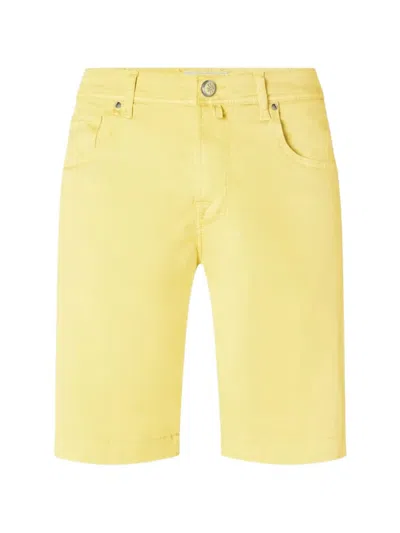 Jacob Cohen Nicolas Slim-fit Denim Shorts In Yellow