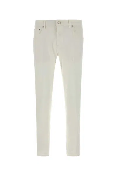 Jacob Cohen Off White Slim Jeans In Neutral