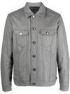 Jacob Cohen Button-up Padded Jacket In Gray