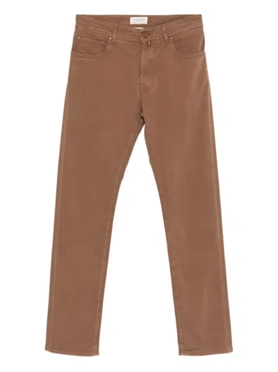 Jacob Cohen Pant 5 Pkt Slim Fit Bard In Brown