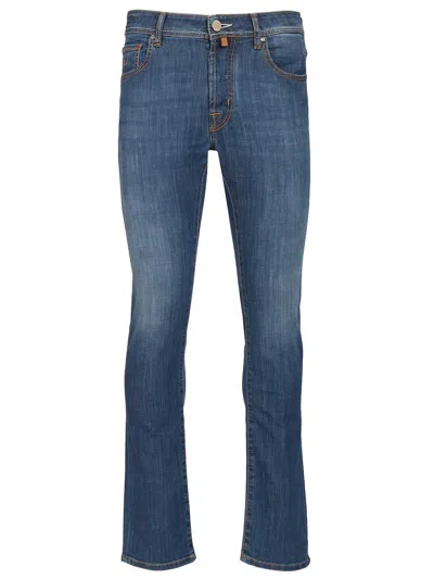 Jacob Cohen Pant 5 Pkt Slim Fit Bard R1 Salpa Nera 11oz Jeans Light Blue In Black