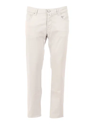 Jacob Cohen Nick Tailored Slim Fit Straight-leg Pants In Metallic