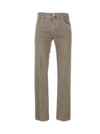Jacob Cohen Pant 5 Pkt Slim Fit With Zipper Bard Fast In Gray