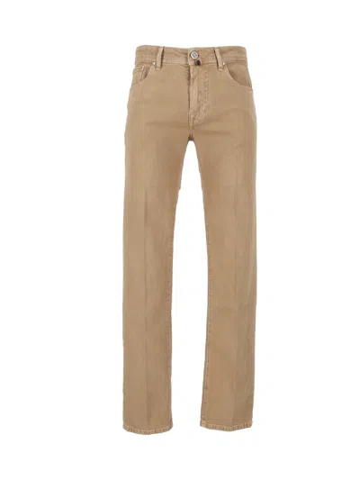 Jacob Cohen Pant 5 Pkt Slim Fit With Zipper Bard Fast In Brown