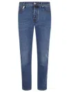 Jacob Cohen Denim Trousers Belt Loops Faded Effect In D Medium Blue