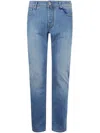 Jacob Cohen Men Pant 5 Pocket Slim Fit Bard Denim Blue Stretch In Blue