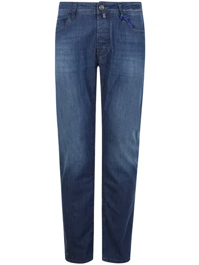 Jacob Cohen Trouser 5 Pocket Slim Fit Bard Denim Blue Stretch By Jacob Co