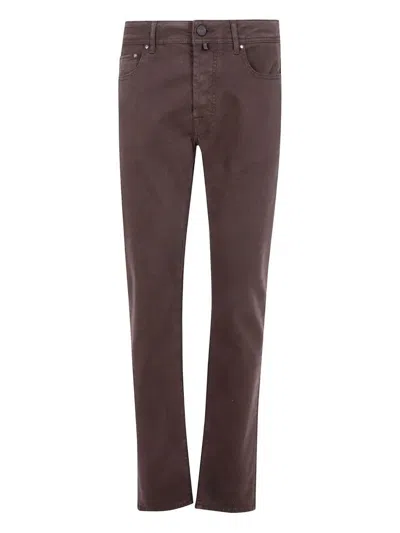 Jacob Cohen "pant 5 Pockets Slim Fit Bard Tr" Trousers In Brown