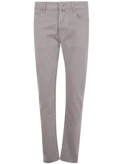 Jacob Cohen Embroidered-pocket Trousers In Gray