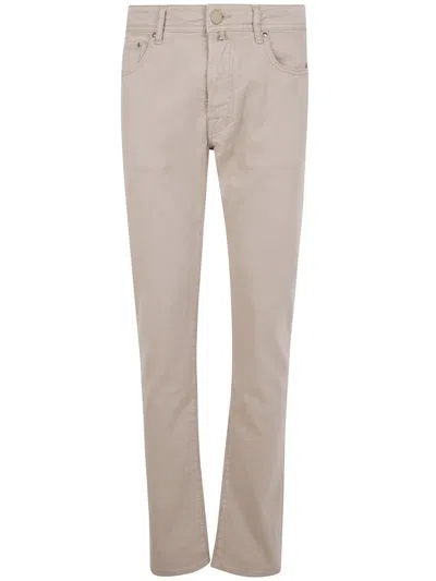 Jacob Cohen Embroidered-pocket Trousers In Neutral