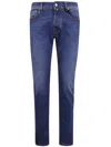 Jacob Cohen Slim Fit Five Pocket Denim Trousers In Blue