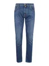 Jacob Cohen Slim Fit Trousers Five Pockets In Medium Wash