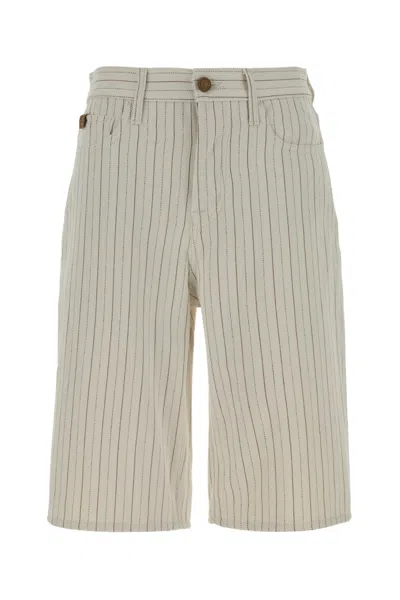 Jacob Cohen Pant Bermuda Wide Leg Loose Waist Amber In Multi