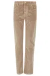Jacob Cohen Men Regular Slim Fit Cotton Trouser With Back Pony-skin Patch In Neutral
