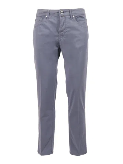 Jacob Cohen Pant5 Pkt Cropped Slim Fit Scott In Gray