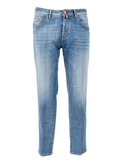 Jacob Cohen Pant5 Pkt Cropped Slim Fit Scott In Blue