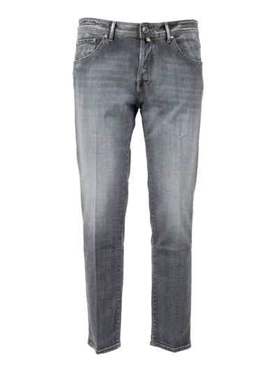 Jacob Cohen Pant5 Pkt Cropped Slim Fit Scott In Multi