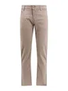 Jacob Cohen Logo-patch Slim-cut Trousers In Beis