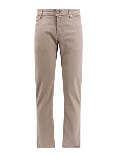 JACOB COHEN COTTON SLIM TROUSER WITH BACK LOGO PATCH