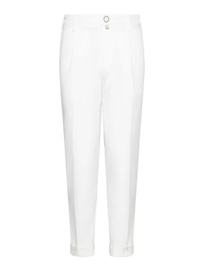 Jacob Cohen White Stretch Cotton Chino Trousers