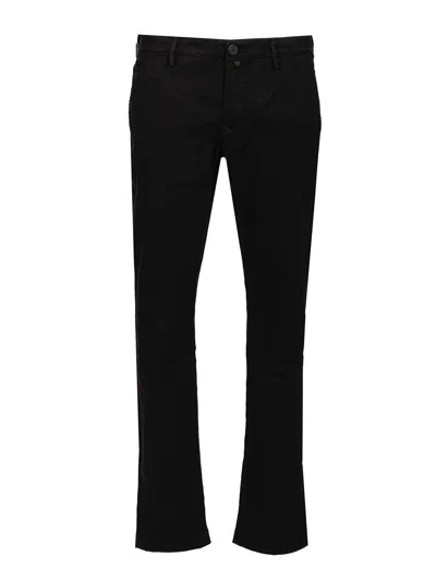 JACOB COHEN PANTALONE SLIM FIT BOBBY R1 11 OZ BLACK TROUSERS BLACK