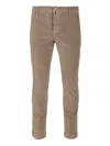 Jacob Cohen Pantalone Slim Fit Gray Tr 1000r Velluto Corda Trousers Beige In Brown