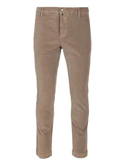 JACOB COHEN PANTALONE SLIM FIT GRAY TR 1000R VELLUTO CORDA TROUSERS BEIGE