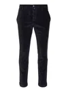Jacob Cohen Pantalone Slim Fit Gray Tr 1000r Velluto Corda Trousers Blue In Black