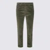 Jacob Cohen Green Cotton Carrot Scott Pants In Green