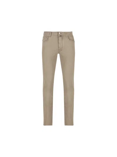 Jacob Cohen Trousers In Neutral