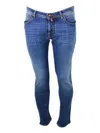 Jacob Cohen Nick Slim J622 Luxury Edition Denim Trousers In Soft Stretch Denim With 5 Pockets With Closure Butto